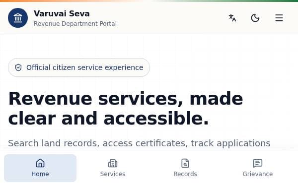 Screenshot of Varuvai Seva