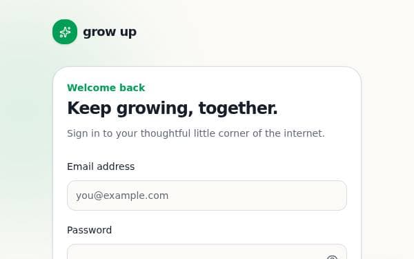 Screenshot of Grow up