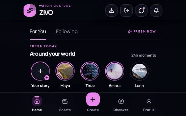 Screenshot of ZIVO App Foundation
