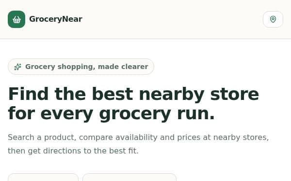 Screenshot of Grocery Store Finder