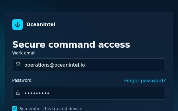 Screenshot of OceanIntel Command