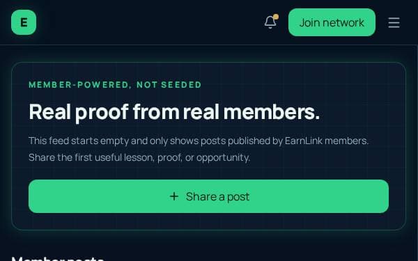 Screenshot of EarnLink Network