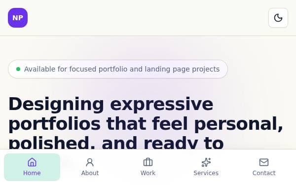 Screenshot of Nova Portfolio