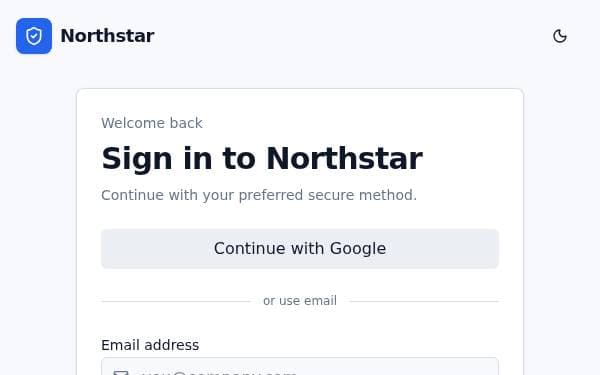 Screenshot of Northstar Login