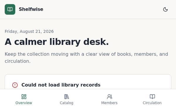 Screenshot of Shelfwise Library