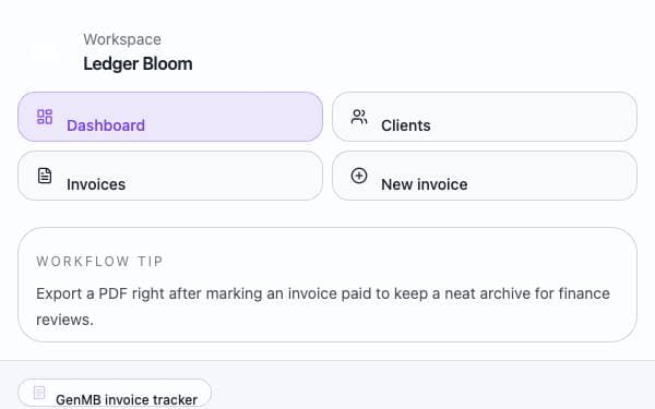 Screenshot of Ledger Bloom