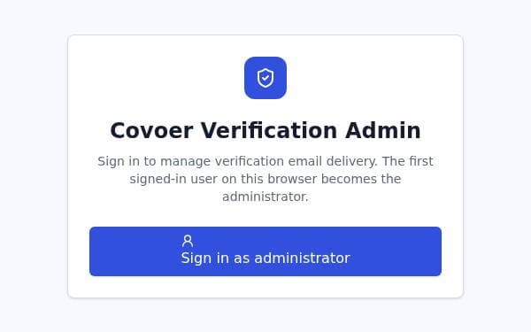 Screenshot of VerifyMail Desk