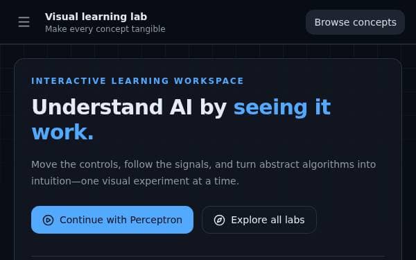 Screenshot of AI Concept Explorer