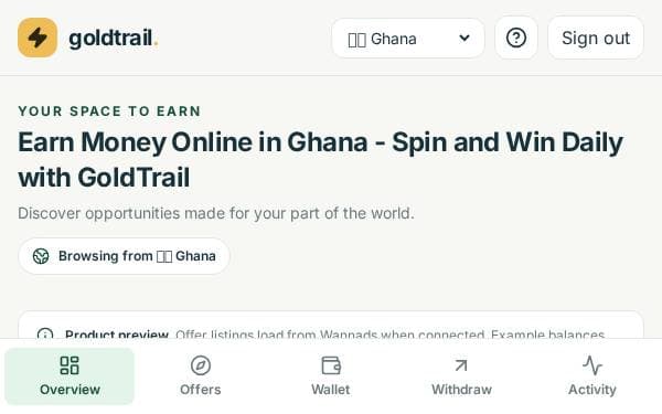 Screenshot of Gold trail