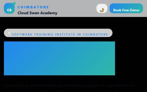 Screenshot of Cloud Swan Academy