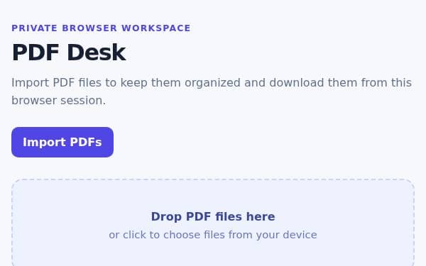 Screenshot of PDF Desk