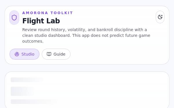 Screenshot of Amorona Flight Lab