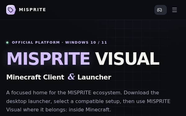 Screenshot of Misprite Visual Platform