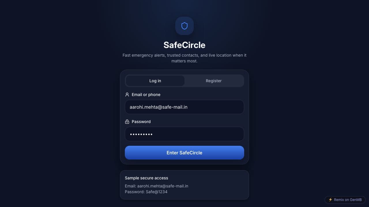 Screenshot of SafeCircle Guard