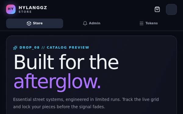 Screenshot of Hylanggz Cyber Store