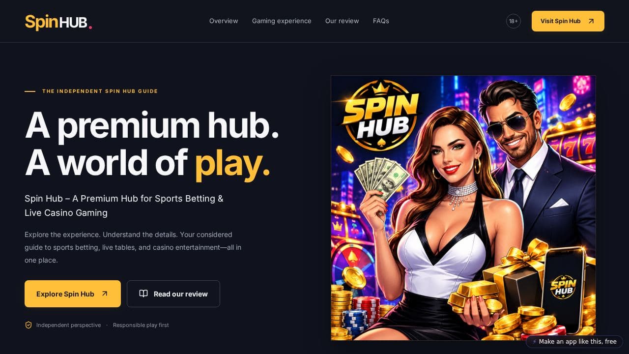 Screenshot of Spin Hub Reviews
