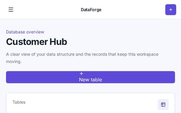 Screenshot of Website Database Builder