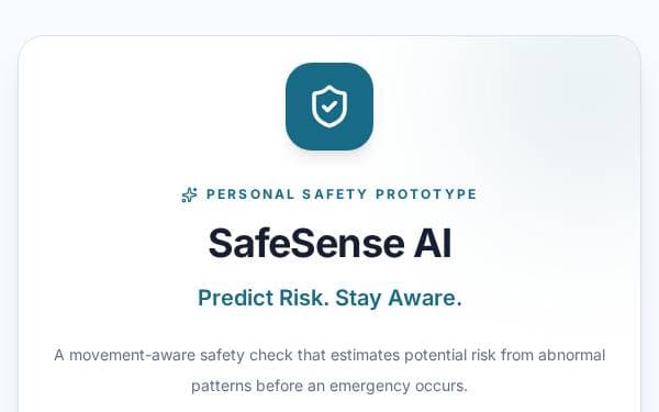 Screenshot of SafeSense AI