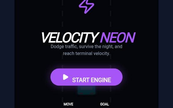 Screenshot of Velocity Neon Racing