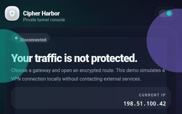 Screenshot of Cipher Harbor