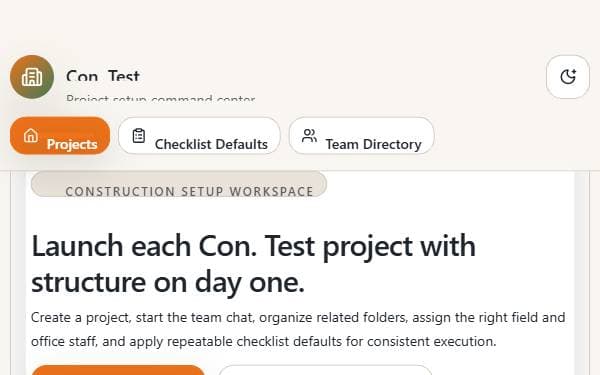 Screenshot of Con Test Projects