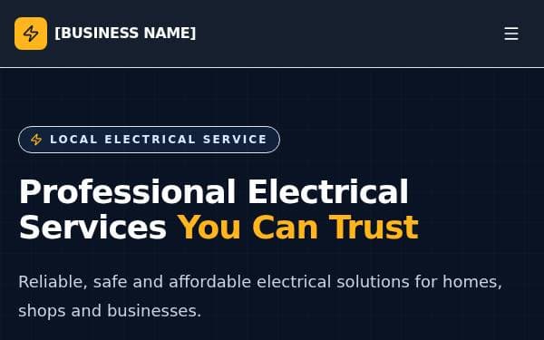 Screenshot of PowerPro Electrical Services