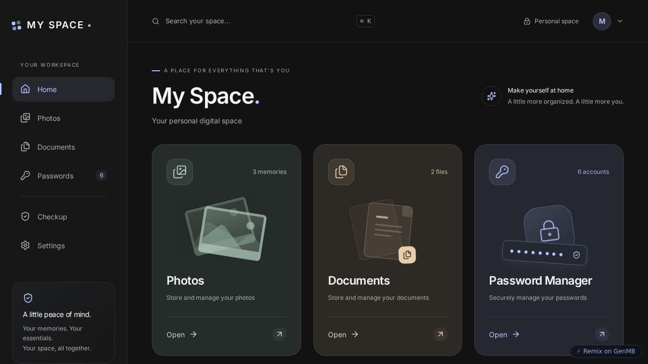 Screenshot of My Space