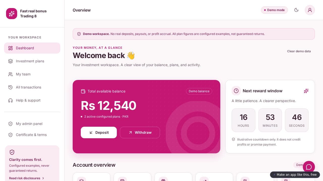 Screenshot of Fast Real Bonus Trading8