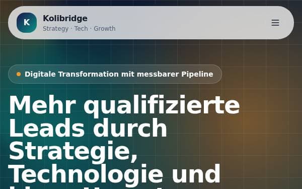 Screenshot of Kolibridge Lead Studio