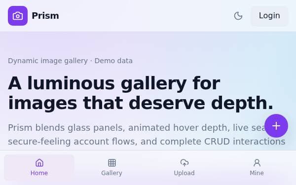 Screenshot of Prism Gallery