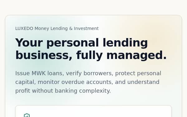 Screenshot of Luxedo Ledger