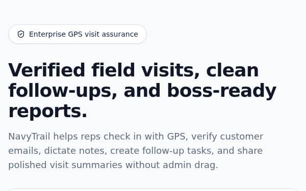 Screenshot of NavyTrail CRM
