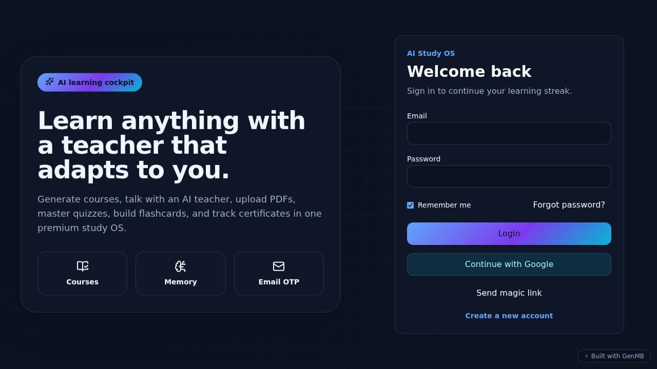 Screenshot of AI Study OS