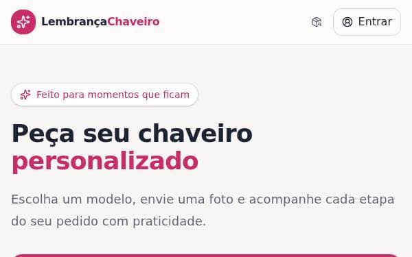 Screenshot of Chaveiros Escolares Personalizados