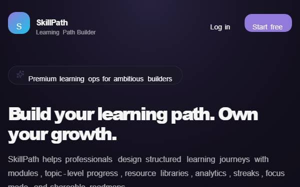 Screenshot of SkillPath Pro
