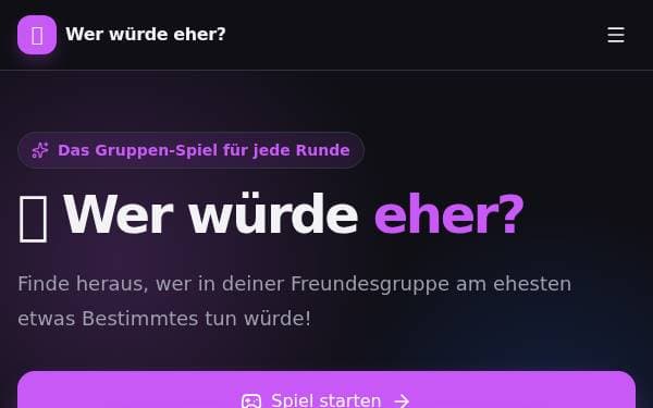 Screenshot of Wer Würde Eher