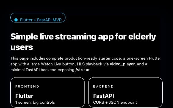Screenshot of Stream Starter Kit