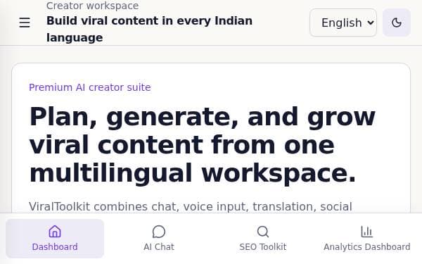 Screenshot of ViralToolkit Studio