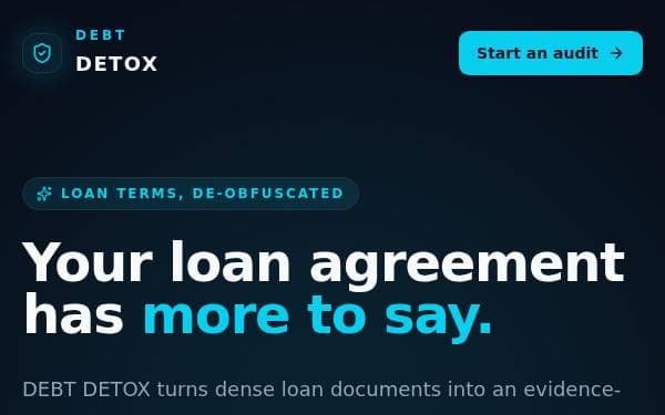 Screenshot of Debt Detox Auditor