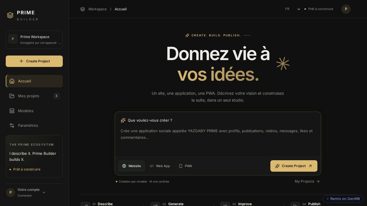 Screenshot of Prime Builder