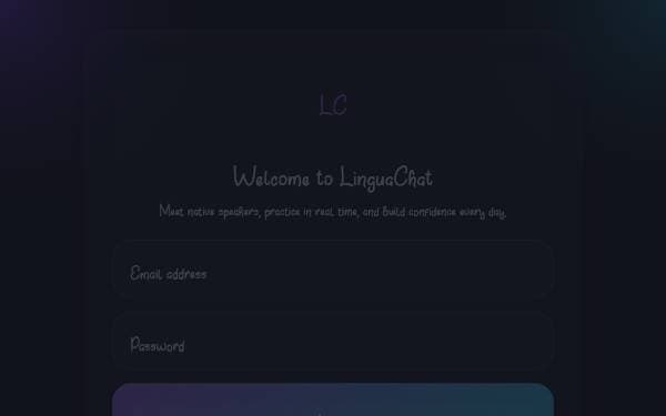 Screenshot of LinguaChat Connect
