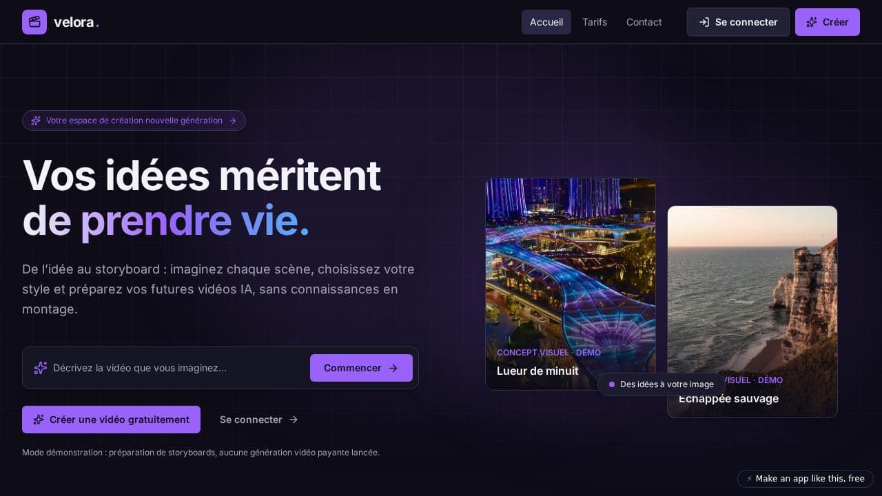 Screenshot of Studio Vidéo IA