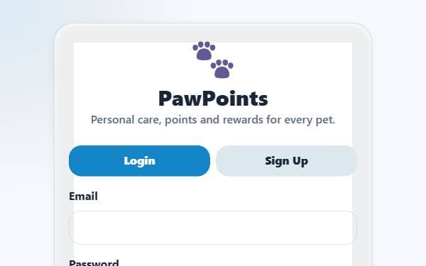 Screenshot of PawPoints Care