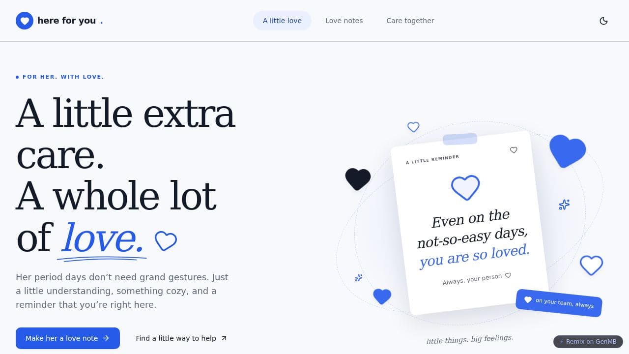 Screenshot of Here for You