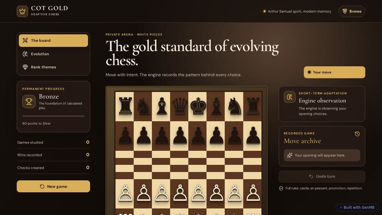 Screenshot of Cot Gold Chess