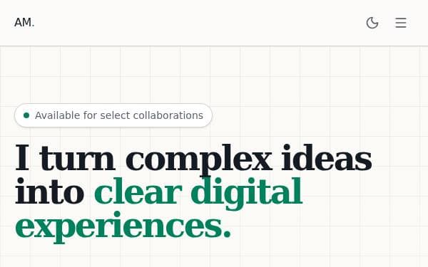 Screenshot of Modern Portfolio Showcase