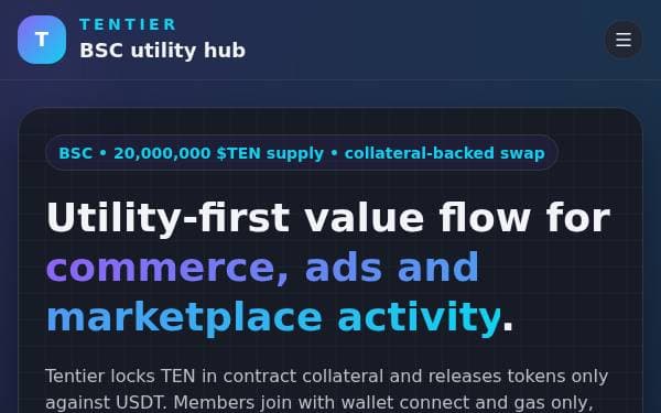 Screenshot of Tentier Chain Hub