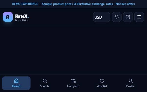 Screenshot of RateX Global
