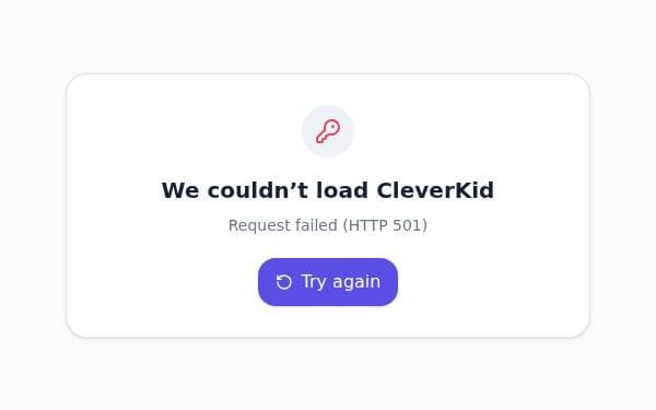 Screenshot of CleverKid Learning Gate