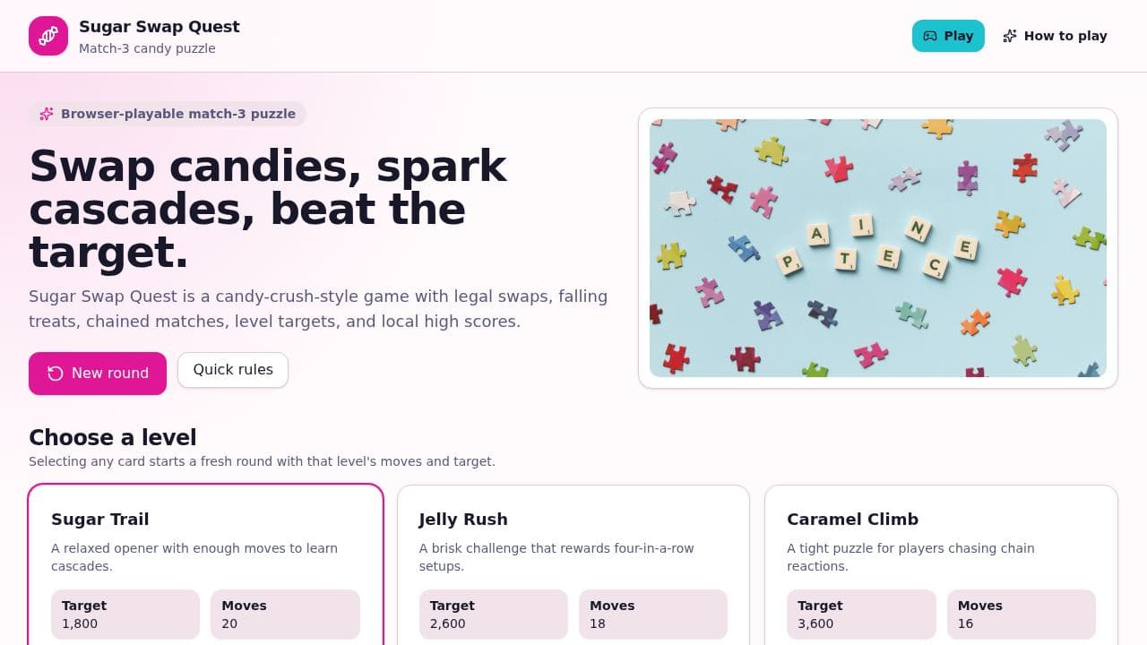 Screenshot of Candy Match Saga
